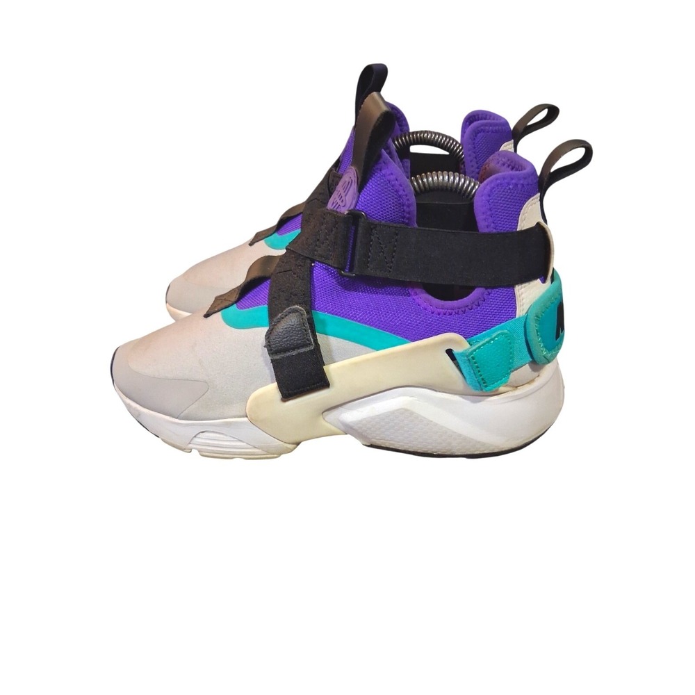 Nike Air Huarache City Womens Size 8 White Purple Blue‎ Athletic Shoes Sneakers